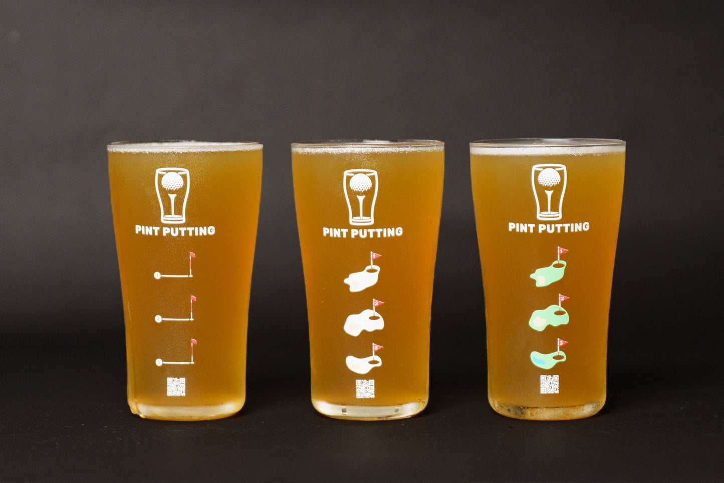Pint Putting Free Sticker Pack — Par 3 Golf Drinking Game Stickers for Any Glass (3-Pack)