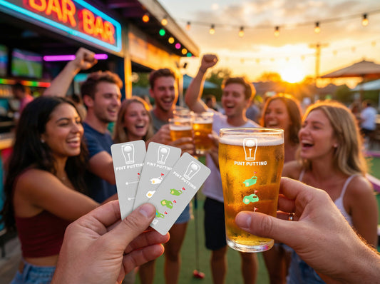 Pint Putting Free Sticker Pack — Par 3 Golf Drinking Game Stickers for Any Glass (3-Pack)